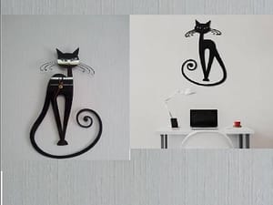 Часы-панно Кошка